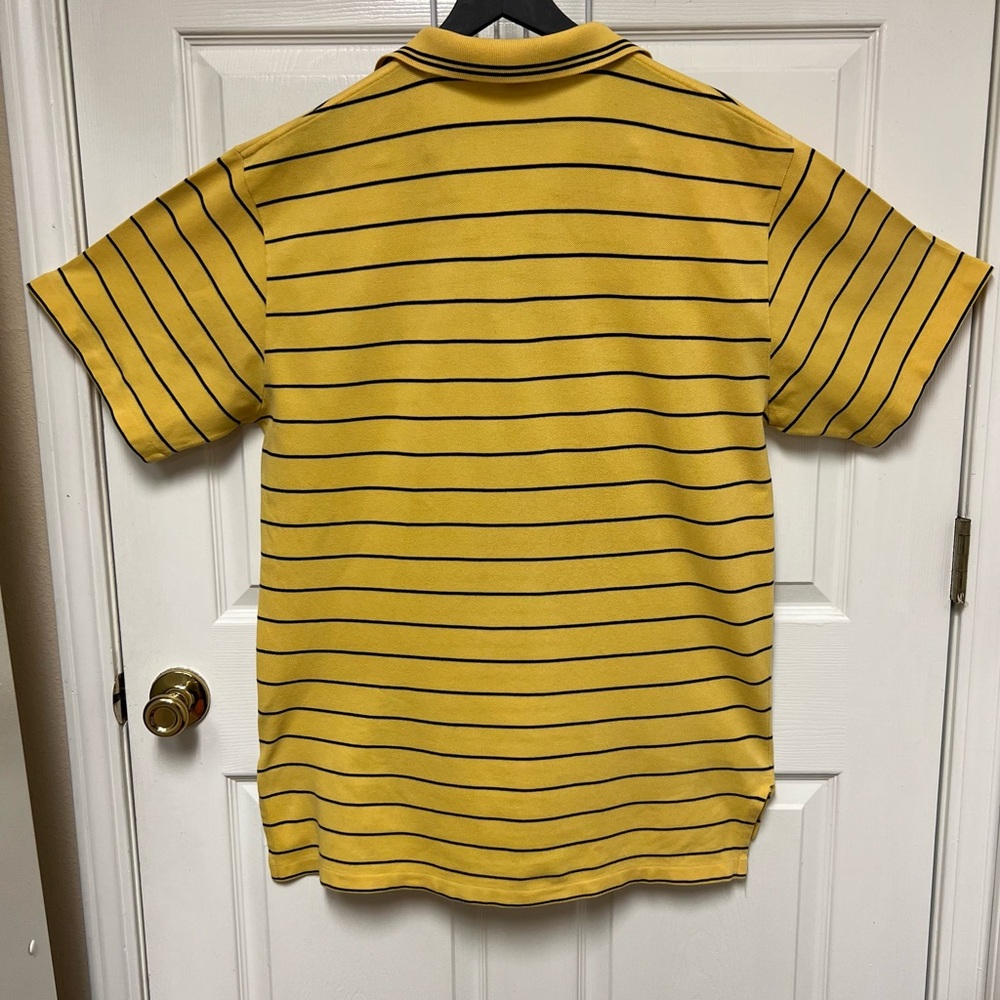 Polo by Ralph Lauren Yellow and Navy Striped Polo Shirt - Picture 9 of 13